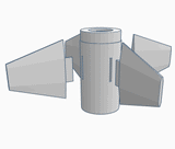 Boyce Nike Smoke Fin Can 1:10 Scale for BT-60 tube (24mm Motor Mount)
