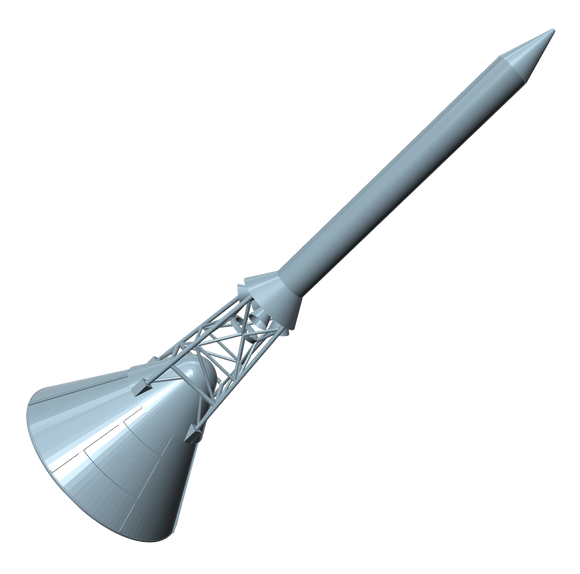 Apollo Abort Capsule Model Rocket Rendering