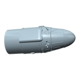Dragon 1 Nose Cone Upgrade for Model Rocket On it's side
