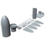 SpaceX Falcon 9 Model Rocket Kit 3d Printed Parts