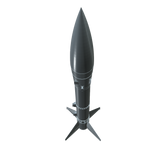 Honest John Model Rocket Kit facing straight up