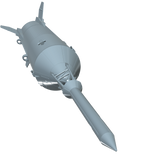Little Joe II Model Rocket Kit Nose Cone 3d Rendering