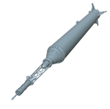 Mercury Redstone Downward facing flying model rocket