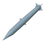 Redstone Missile Flying Model Rocket Facing Down