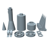 Sparta WreSat 3D Printed Flying Model Rocket Kit Individual Pieces