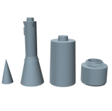 Sparta WreSat Nose Cone Kit Unassembled Parts