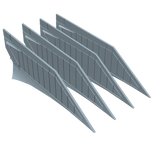 Maxi V-2 Fin Can Upgrade Kit Four Fins Lined Up