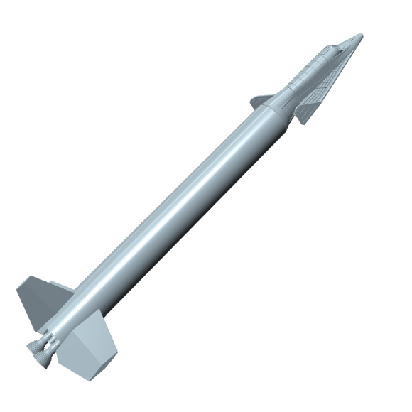 Dyna-soar model rocket angled
