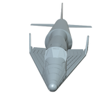 Front top view of Dyna-soar model rocket