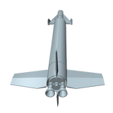 Rear top angled view of Dyna-soar model rocket