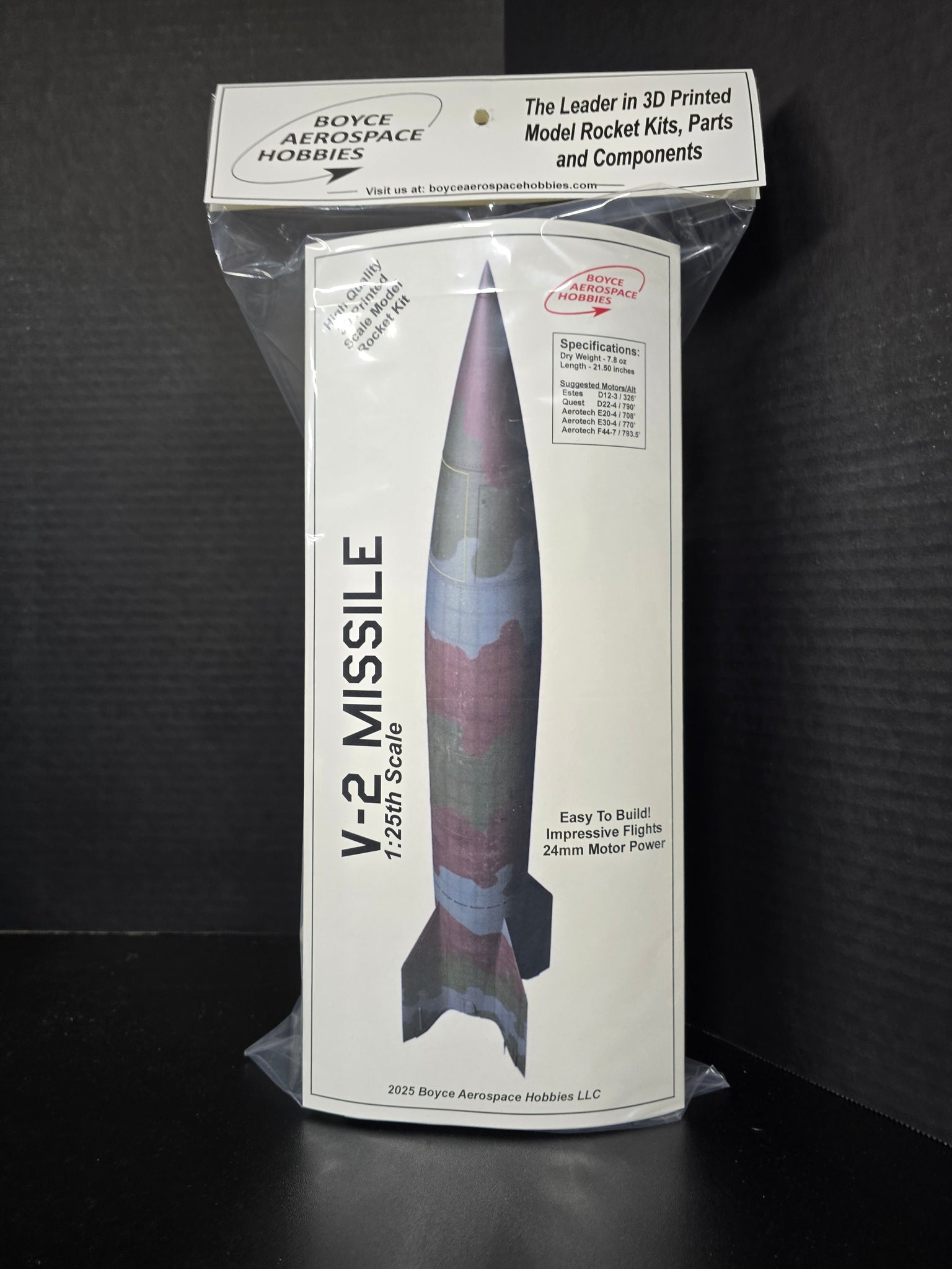 Model Rocket Complete Boyce Aerospace Hobbies | Boyce V-2 Missile Complete Model Rocket Kit 1 ...