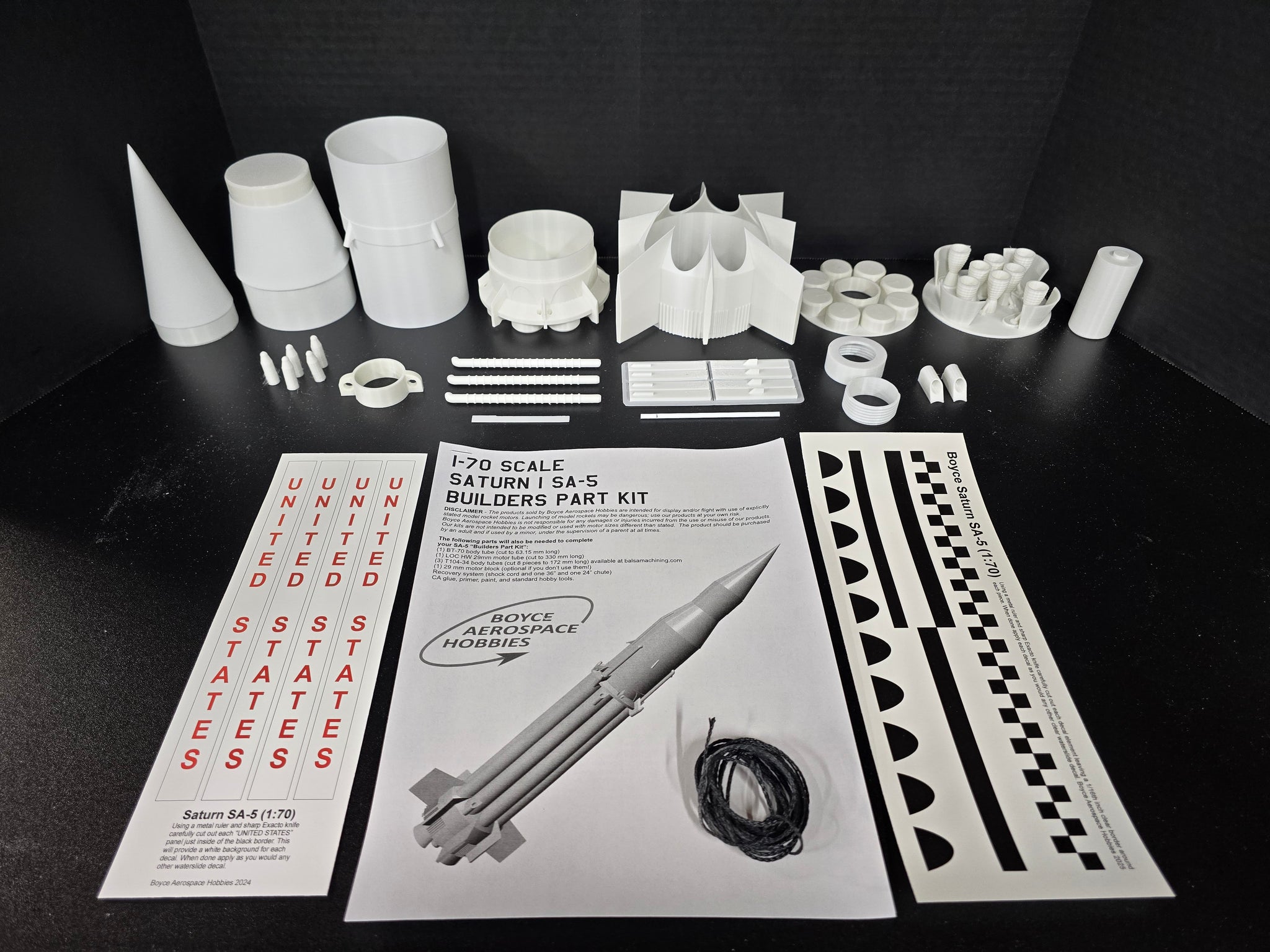 Boyce Saturn I SA-5 1:70th Scale Builders Part Kit - NEW – Boyce