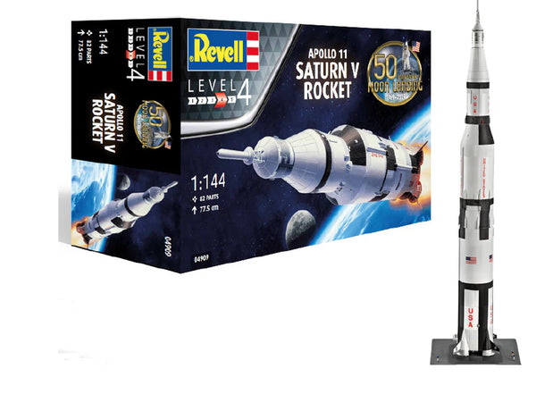 REVELL GERMANY APOLLO SATURN V ROCKET PLASTIC MODEL KIT 1:144
