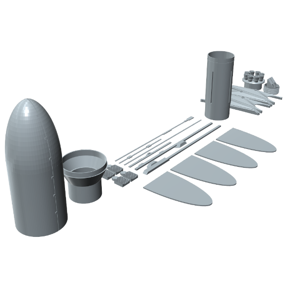 Boyce Aerospace Hobbies | SpaceX Falcon With Fairing Kit – Boyce