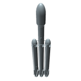 SpaceX Falcon Heavy 3d Rendering of main body