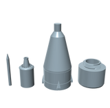 Juno I Nose Cone Kit Unassembled Parts