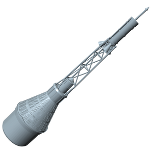 Mercury Redstone Capsule Nose Cone Kit Assembled