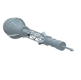Mercury Redstone Capsule Nose Cone Kit with Tower Facing Down to Right