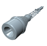 Mercury Redstone Capsule Nose Cone Kit Angled Away