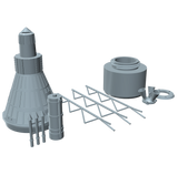 Mercury Redstone Capsule Nose Cone Kit Unassembled Parts