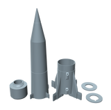Redstone 3D Printed Missile Builders Kit Individual Pieces