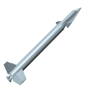Dyna-soar model rocket angled